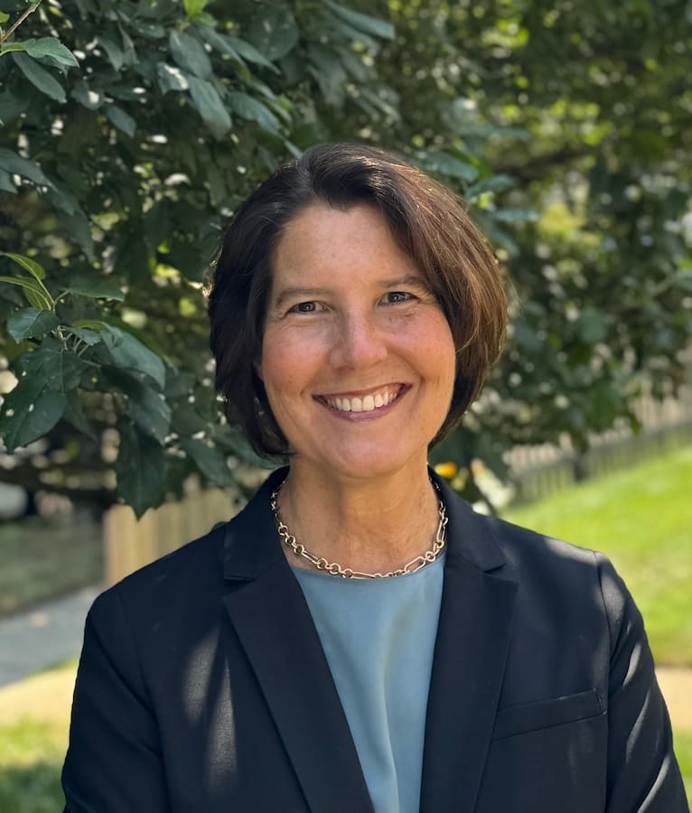 Linda Aldoory, Dean, AU College of Arts and Sciences on campus grounds.