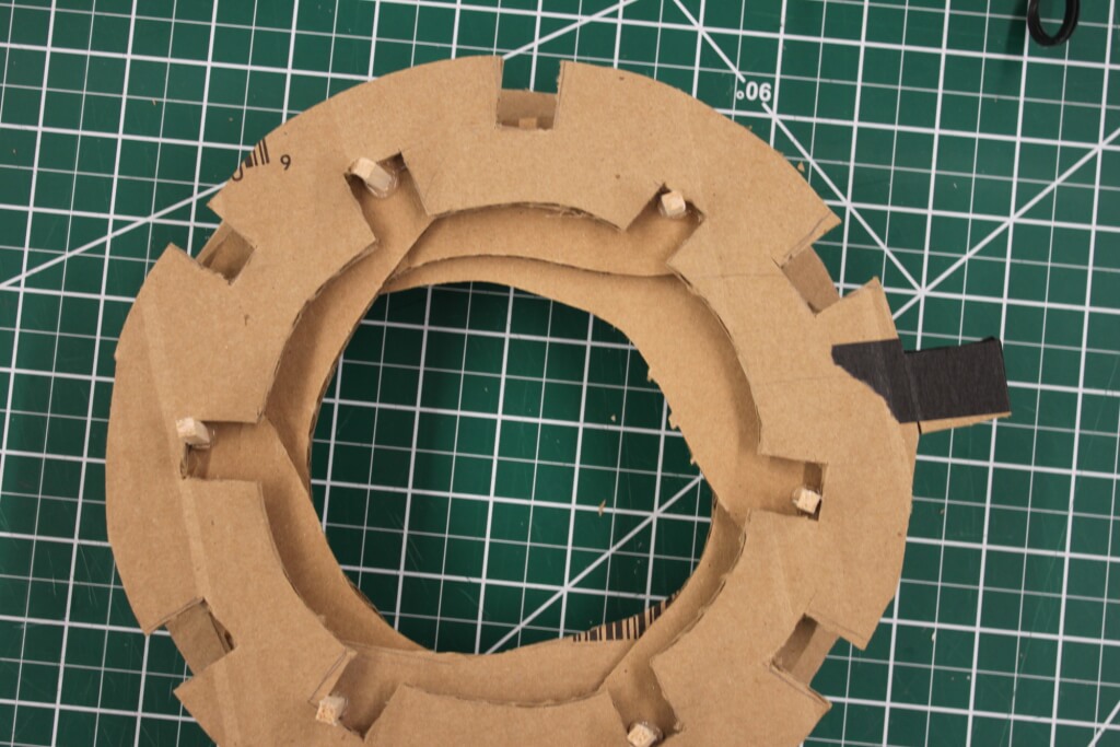 Cardboard aperture open