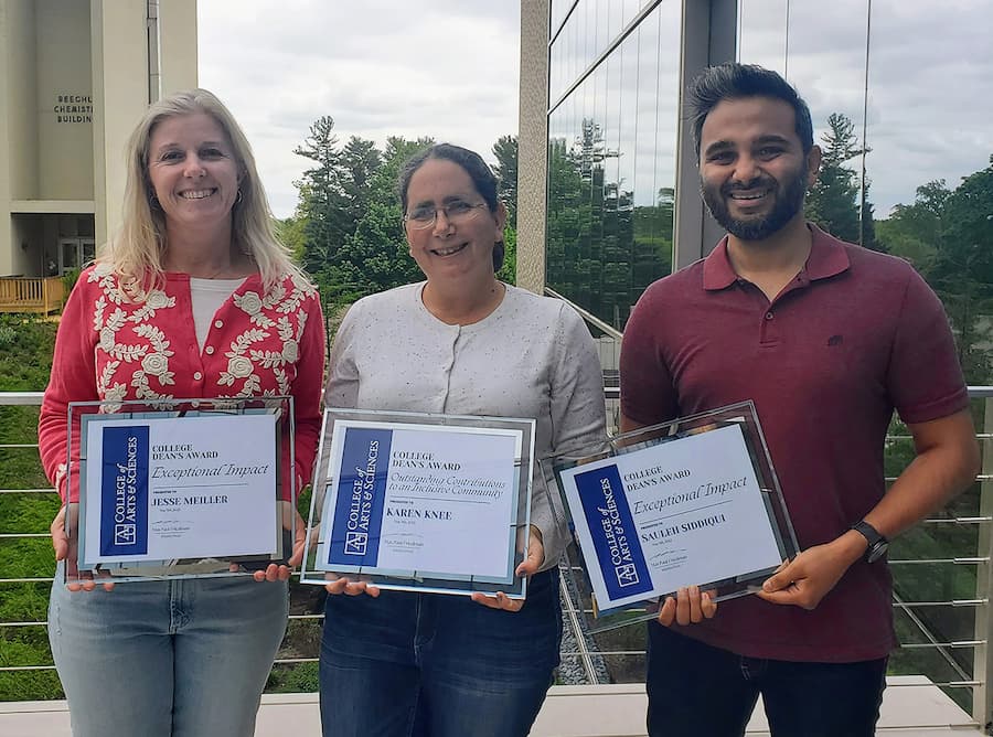 ENVS faculty with 2022 CAS Dean's Awards.