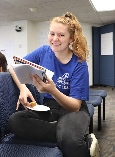 A smiling CAS LEAD student