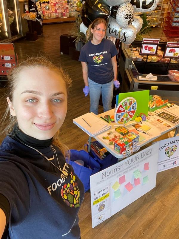 Brooke Wayne and Caroline Krekorian at Safeway