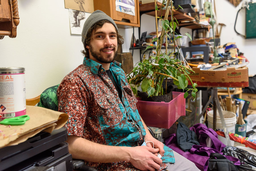 Anthony Frank in a studio space