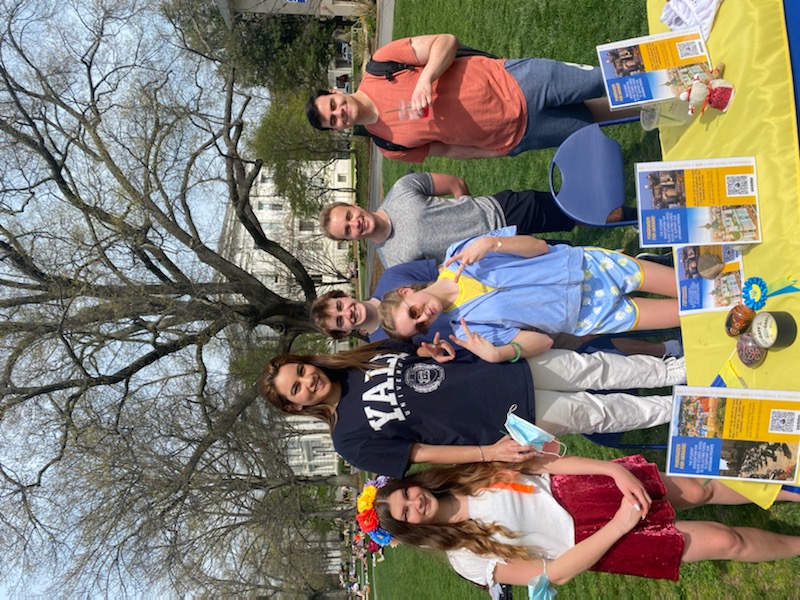 Students at the Russian Language Studies booth