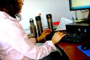 ergonomics woman sitting