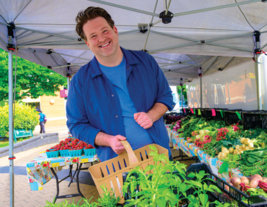 Devin Cummins at a Northern Virginia farmers market