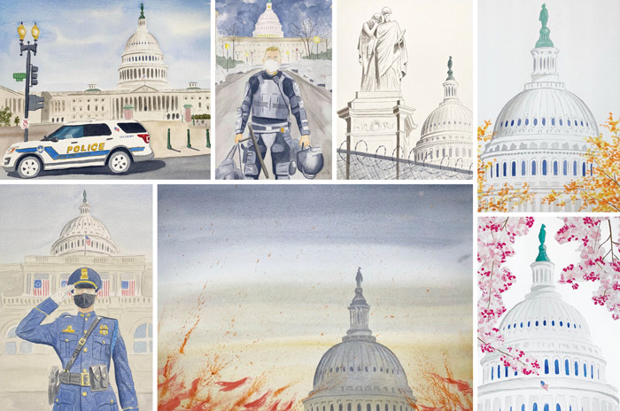 Winston Pingeon's paintings of the Capitol