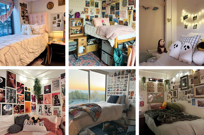 collection of dorm room photos submitted to Best Nest contest