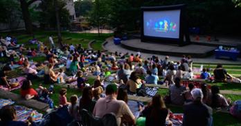 AU neighbors watch Inside Out 2. Photo by Jeff Watts.