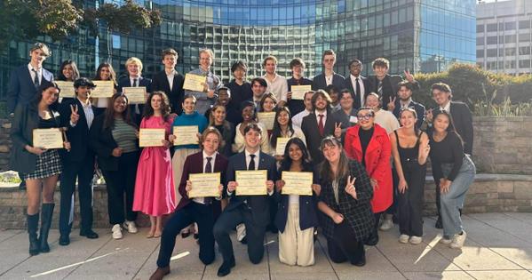 AU's Model UN Team at the 2024 McMun conference in Montreal, Quebec. Photo courtesy of AUMUN.