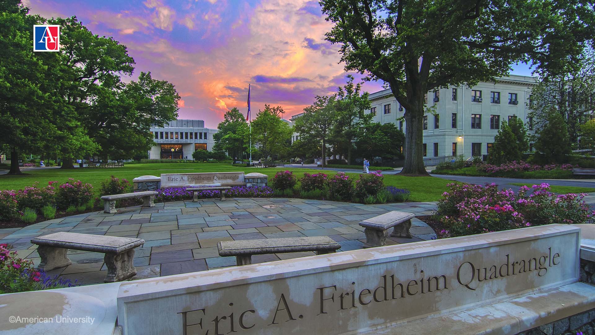 American Universit Sunset Quad Location