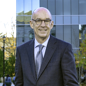 Peter Starr pictured in front of AU's Hall of Science