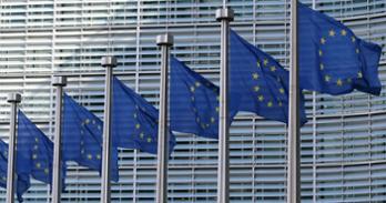 A row of European Union Flags