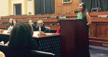 Gayatri Patel speaks in Congress. 