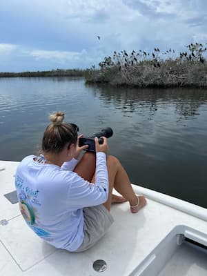 Emme Watkins filming in Boca Grande