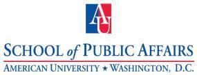 logo of AU School of Public Affairs