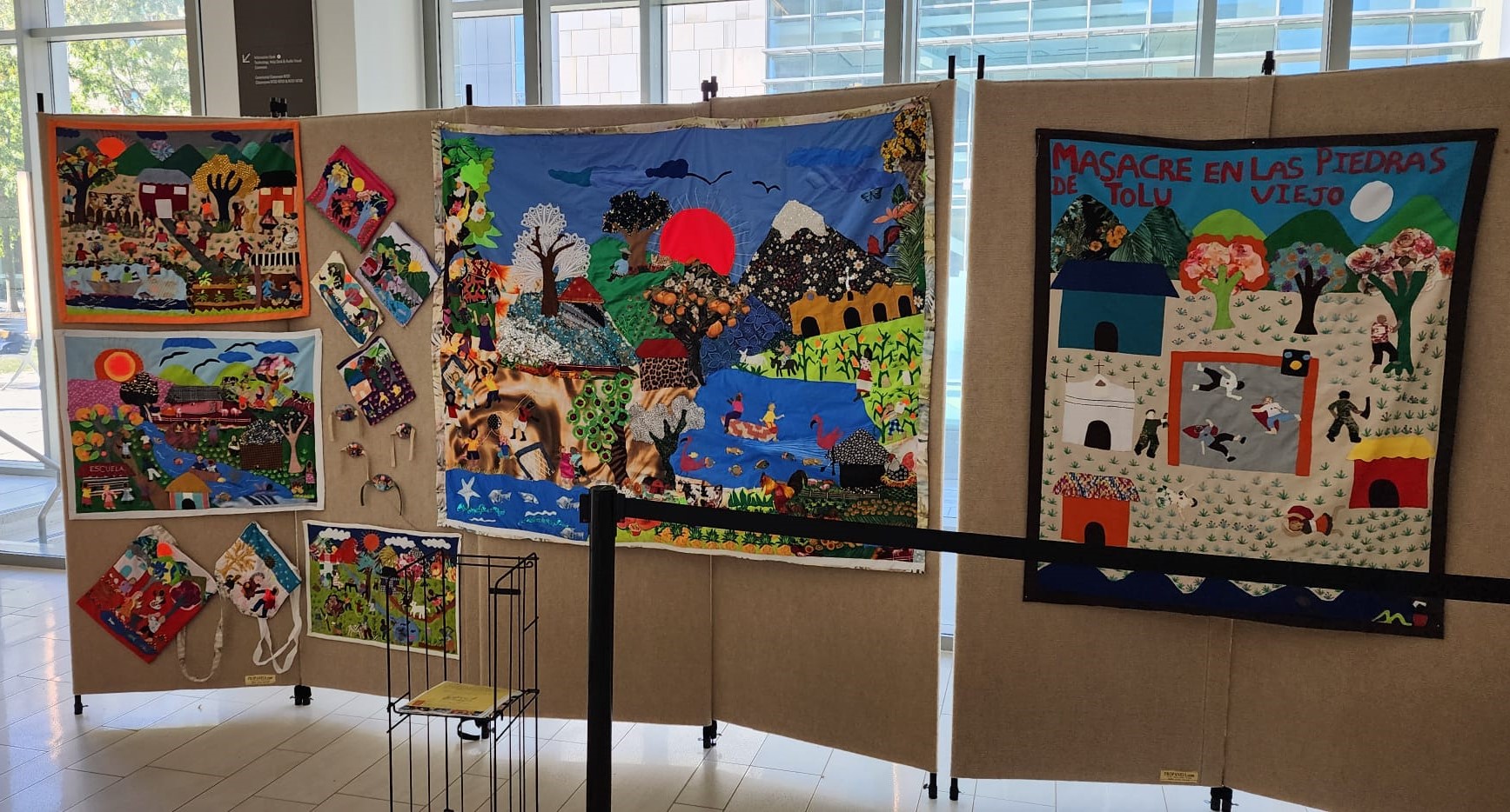 Exhibition of the work of the Quilters of Mampuján at the Washington College of Law