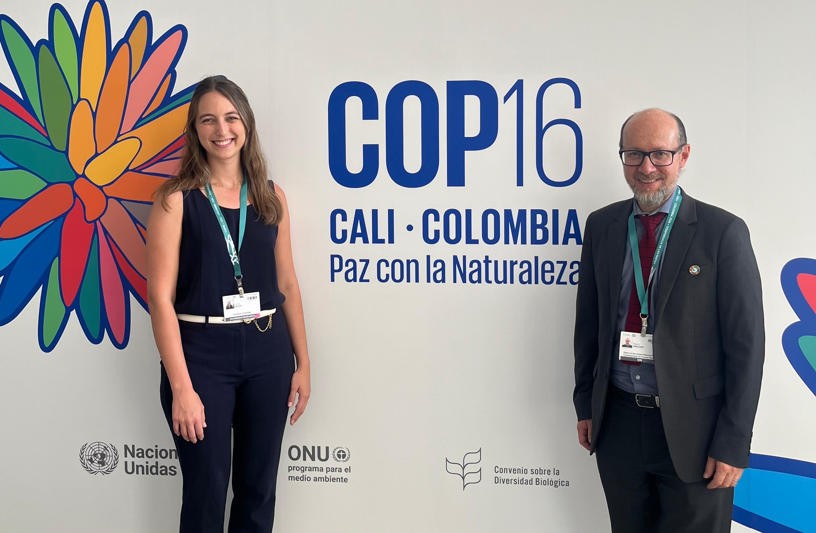 Linnea Miller and Marcos Orellana at COP16.